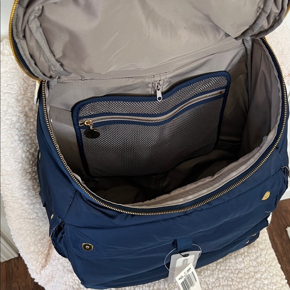 Stella McCartney Navy Rolling LeSportsac Traveler Rucksack Sky Bag. - Picture 5 of 11